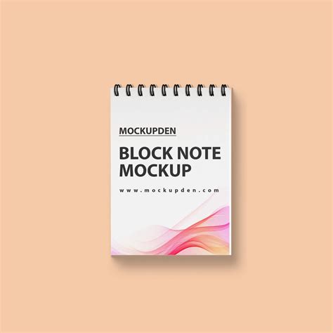 block note mockup free